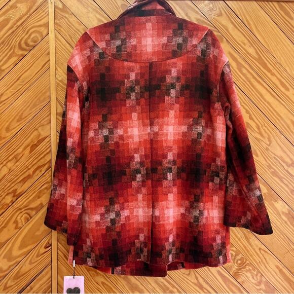 Avec Les Filles Red Plaid Jacket - Picture 3 of 6